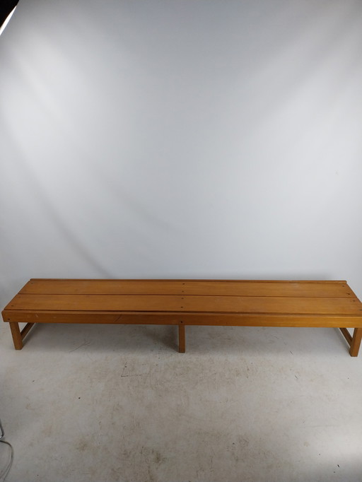 1 X Pine Slatted Bench By Radstad And Relling 1960'S.