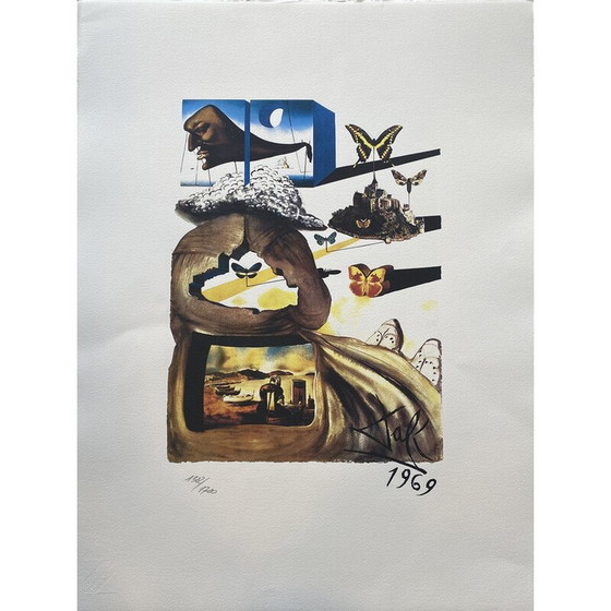 Image 1 of Vintage lithograph by Salvador Dali, Normandy 1969s