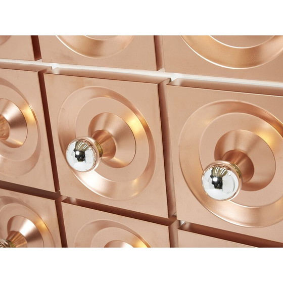 Image 1 of Set of 9 vintage copper wall lamp by Klaus Hempel for Kaiser Leuchten, Germany 1970