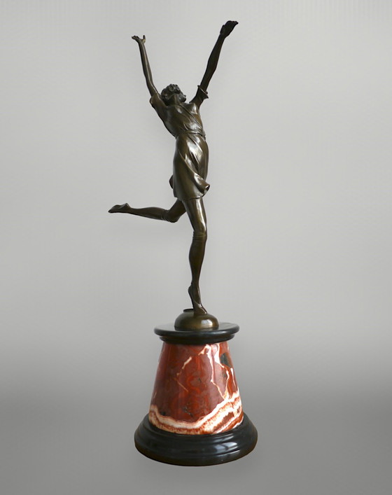 Image 1 of Bruno Zach Bronze Sculpture ''Dancing Woman''