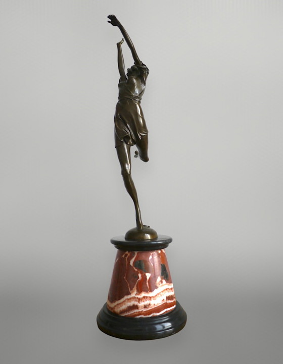 Image 1 of Bruno Zach Bronze Sculpture ''Dancing Woman''