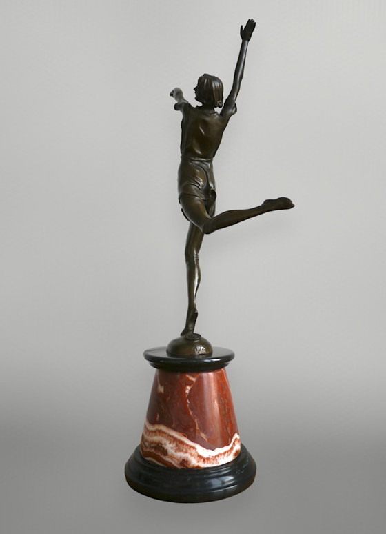 Image 1 of Bruno Zach Bronze Sculpture ''Dancing Woman''