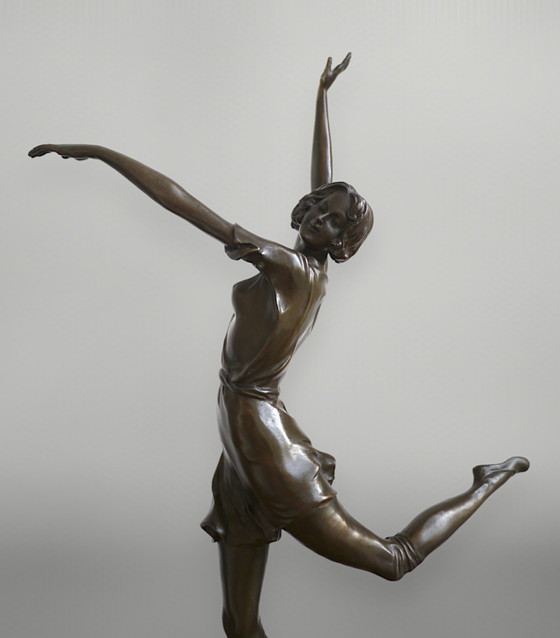 Image 1 of Bruno Zach Bronze Sculpture ''Dancing Woman''