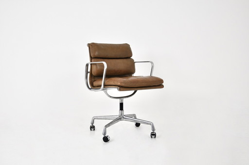 Leather Soft Pad Chair By Charles And Ray Eames For Herman Miller, 1970S