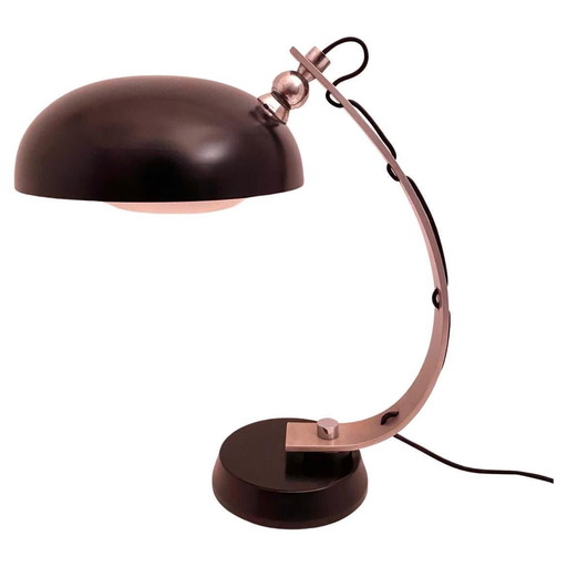 1X Midcentury Modern Desk Lamp, Angelo Lelli For Arredo Luce, Italy 1970S