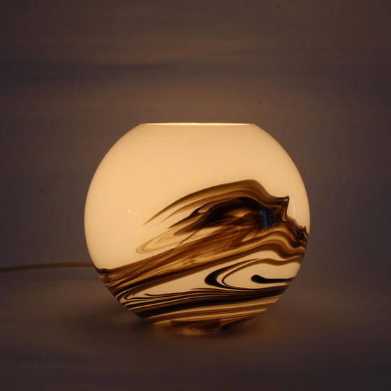 Image 1 of Vintage Hand-Blown Glass Table Lamp By Brilliant