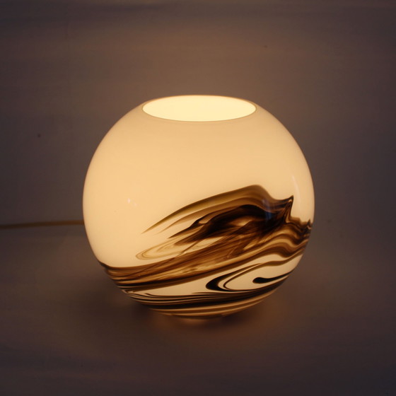 Image 1 of Vintage Hand-Blown Glass Table Lamp By Brilliant