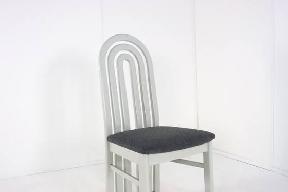Image 1 of Set Of 4 Eighties Chairs 'Meern' Vintage New Upholstery