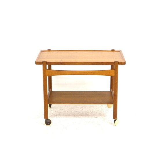 Image 1 of "Jean" vintage serving table on wheels by Poul Volther, Sweden 1960