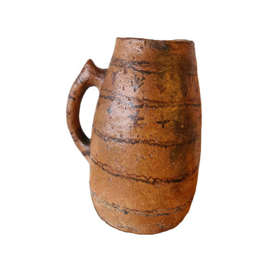 Image 1 of Cruche berbère vintage en terre cuite d'Afrique du Nord