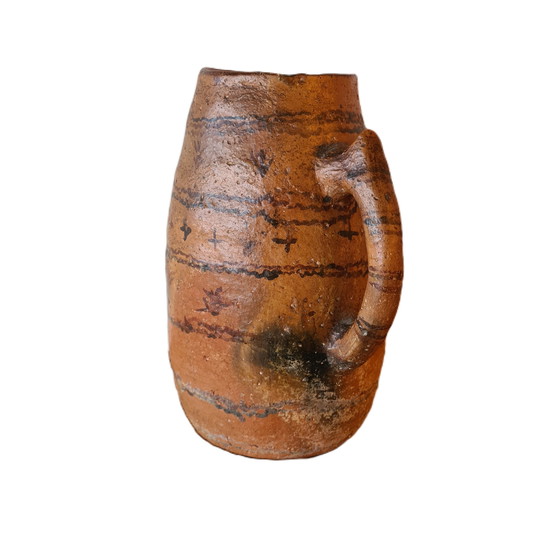 Image 1 of Cruche berbère vintage en terre cuite d'Afrique du Nord