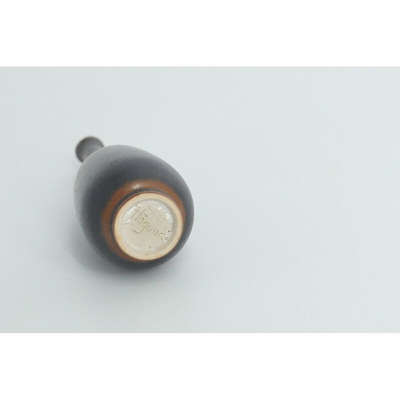 Image 1 of Pair of vintage collectible Wenge stoneware vases by John Andersson for Höganäs Ceramics, Sweden 1950