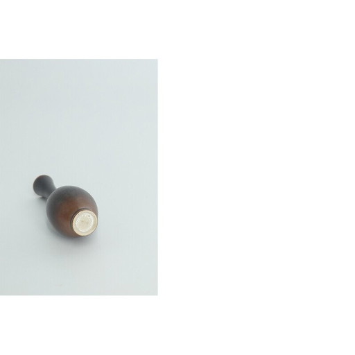 Pair of vintage collectible Wenge stoneware vases by John Andersson for Höganäs Ceramics, Sweden 1950