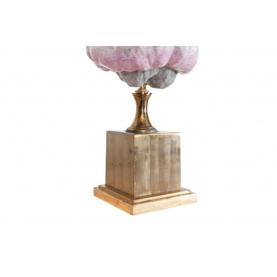 Image 1 of Lampada in porcellana e ottone di Hollywood Regency - anni '70