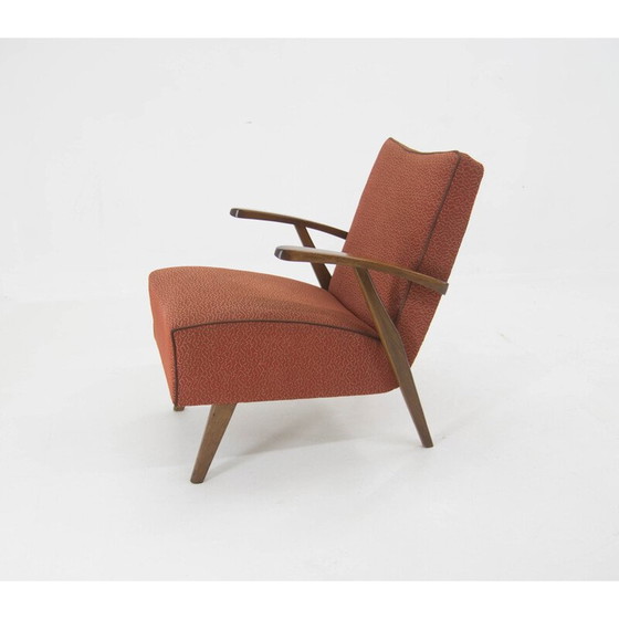 Image 1 of Vintage red armchair, Czechoslovakia 1960