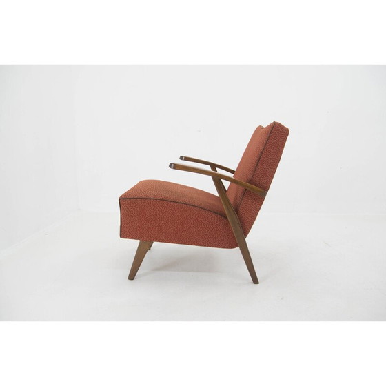 Image 1 of Vintage red armchair, Czechoslovakia 1960
