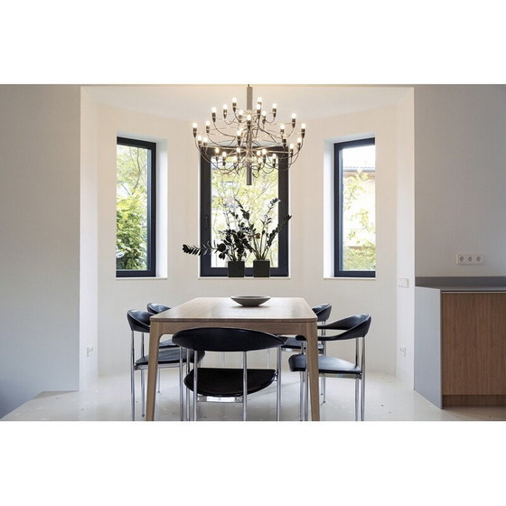 Image 1 of Pair of vintage armchairs in chromed steel and rubber by Giancarlo Vegni for Fasem, Italy 1980