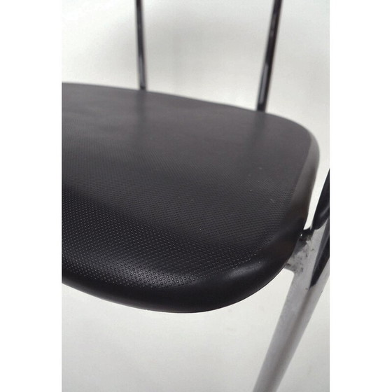 Image 1 of Pair of vintage armchairs in chromed steel and rubber by Giancarlo Vegni for Fasem, Italy 1980