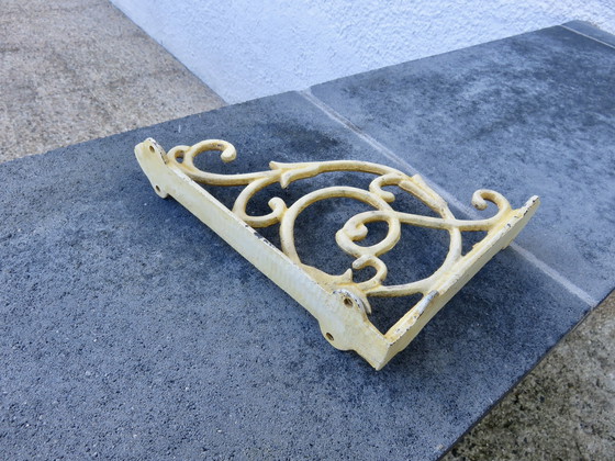 Image 1 of Pair Of Squares, Shelf Supports, Cast Iron, Art Deco, France, 19th C.