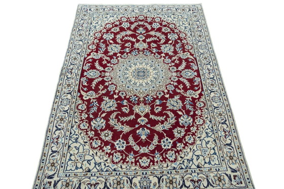 Image 1 of 155 X 98 Cm Hand-Knotted Nain 9 La Persian Rug With Silk