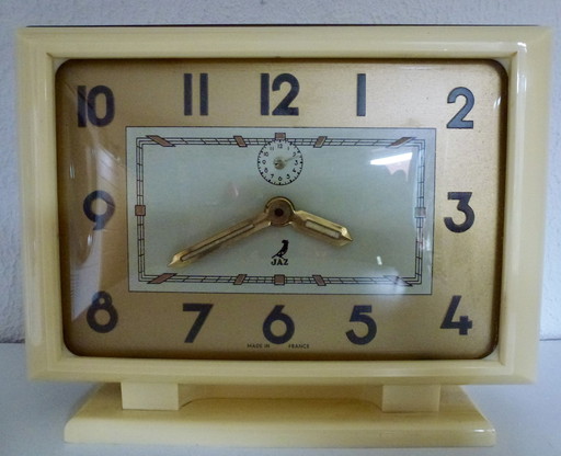 Art Deco Clock (Alarm Clock), Brand Jaz - France, 1920s-1930s.