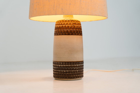 Image 1 of Lampe de table en céramique faite à la main par Einar Johansen pour Søholm Stentøj (Danemark, années 1960).