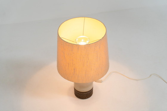 Image 1 of Lampe de table en céramique faite à la main par Einar Johansen pour Søholm Stentøj (Danemark, années 1960).