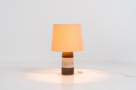 Image 1 of Handmade ceramic table lamp by Einar Johansen for Søholm Stentøj (Denmark, 1960s).