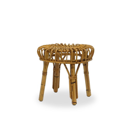 Mid - Century 50s bamboo stool vintage side table