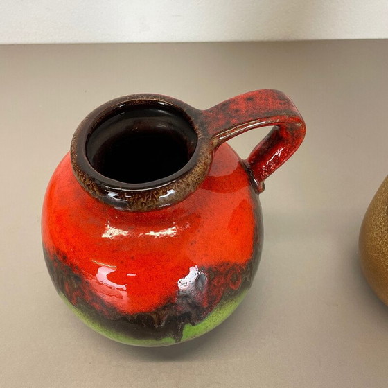 Image 1 of Pair of vintage fat lava ceramic vases by Scheurich, Germany 1970s