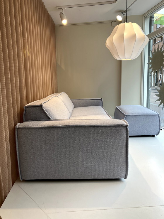 Image 1 of Fest Edge 3 seat sofa with footstool