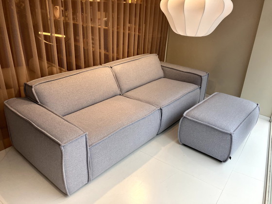 Image 1 of Fest Edge 3 seat sofa with footstool