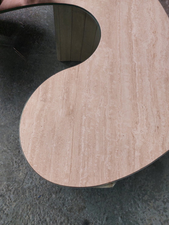 Image 1 of Table basse ovale Traventin