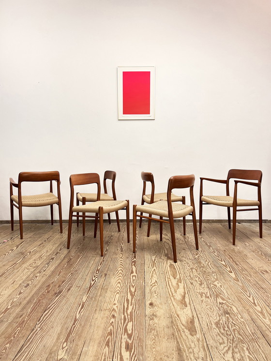 Image 1 of 6x J.L. Mollers Dining Chairs by Niels O. Moller