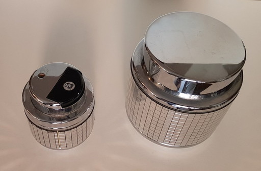 Art Deco Chrome Smoking Set From Erhard & Söhne