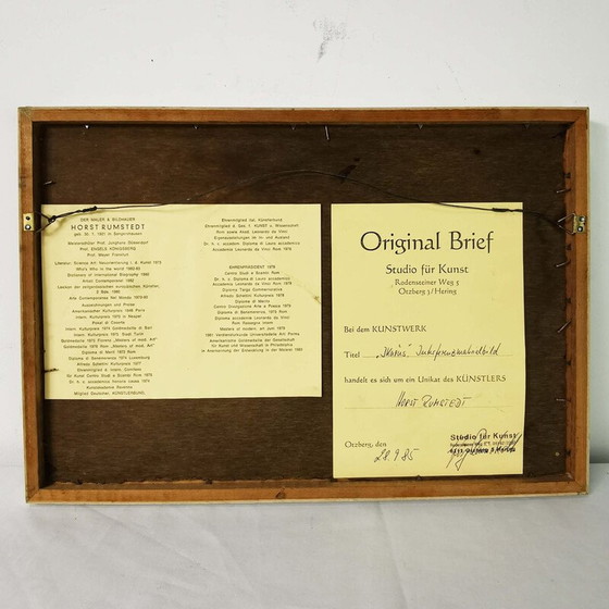 Image 1 of Vintage painting "Icarus" in paint, metal, plastic and wood by Horst Rumstedt, 1921s