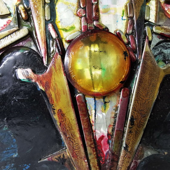 Image 1 of Vintage painting "Icarus" in paint, metal, plastic and wood by Horst Rumstedt, 1921s