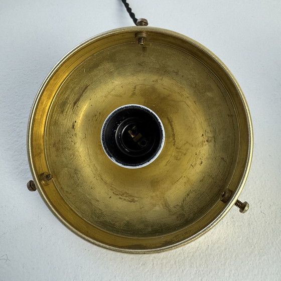 Image 1 of Lampada a sospensione antica blu-verde, vintage, anni '50