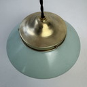 Antique Blue-Green Hanging Lamp Vintage 1950