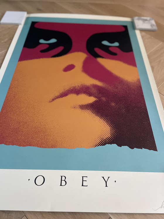 Image 1 of Shepard Fairey (Obey), Shadowplay, signé et daté par l'artiste, lithographie offset