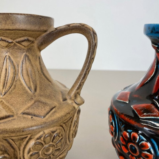Image 1 of Coppia di vasi in ceramica vintage per Bay Ceramics, Germania, anni '60