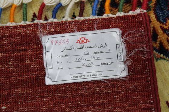 Image 1 of Original hand-knotted Ziegler carpet 206 X 147 Cm Top condition