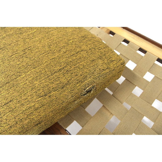 Image 1 of Vintage "bastiano" sofa in rosewood and fabric by Tobia Scarpa for Gavina, Italy 1960