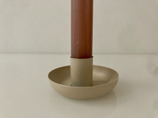 Gray Candlestick Of Powder Coated Steel