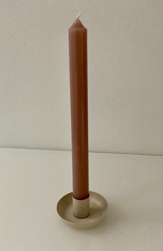 Image 1 of Gray Candlestick Of Powder Coated Steel