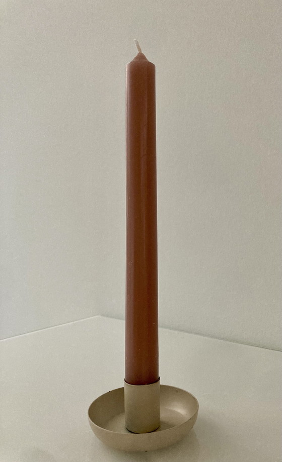 Image 1 of Gray Candlestick Of Powder Coated Steel