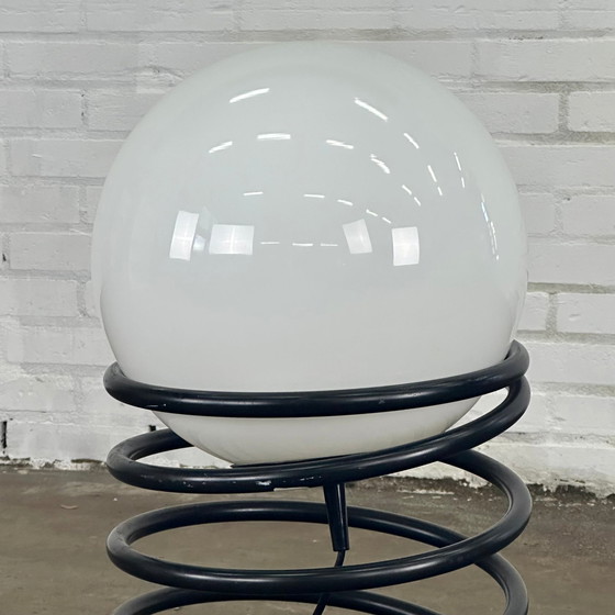 Image 1 of Large Vintage Black Spiral Lamp From Woja