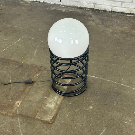 Image 1 of Large Vintage Black Spiral Lamp From Woja