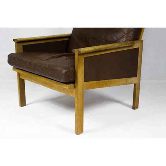 Image 1 of Capella High Back Leather Lounge Chair by Illum Wikkelsø - 1960s