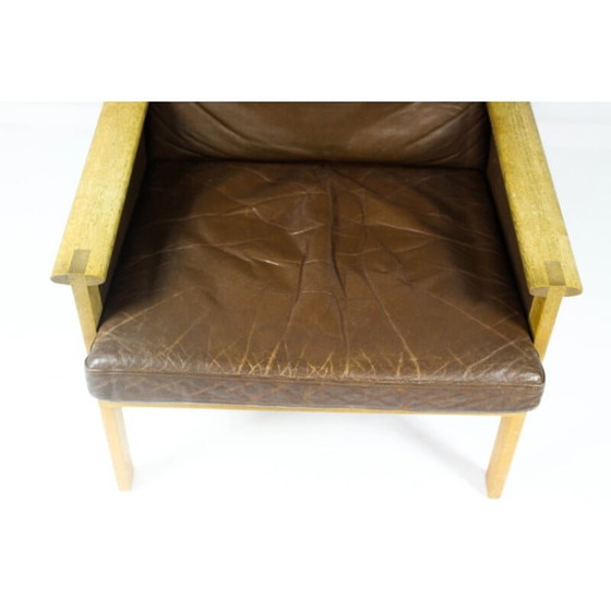 Image 1 of Capella High Back Leather Lounge Chair by Illum Wikkelsø - 1960s